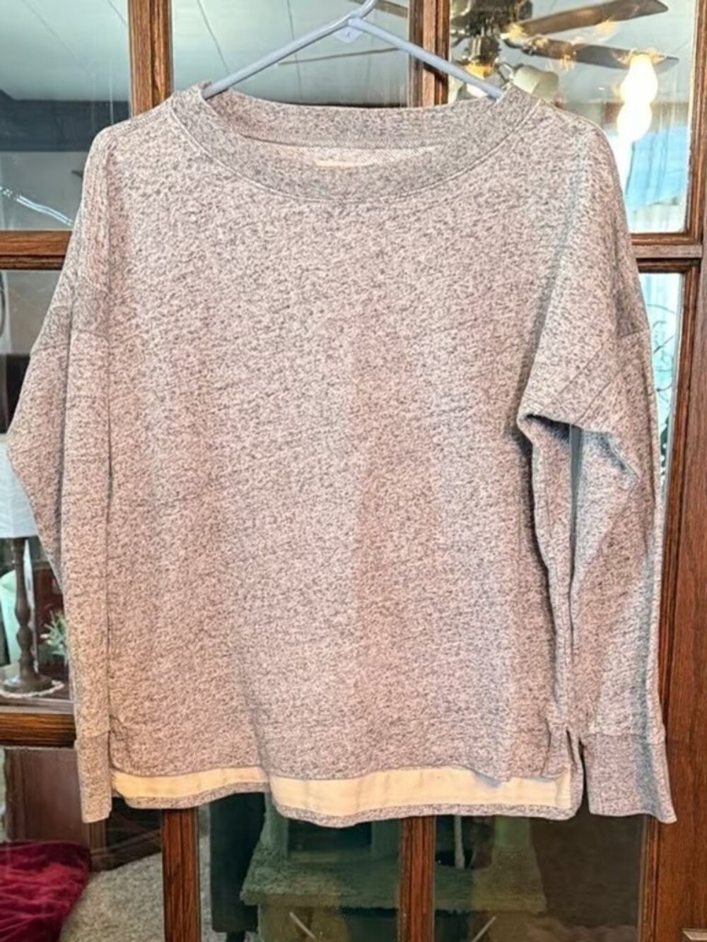 Madewell Womens Heather Grey Crew Neck Sweatshirt Long Sleeve Relaxed Fit Size M